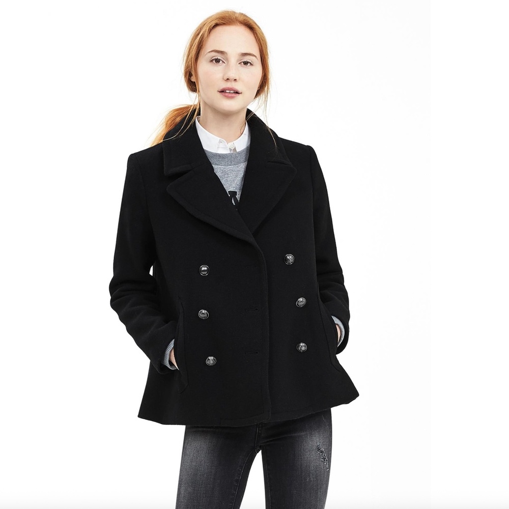 Banana Republic Women's Wool Peacoat - Small